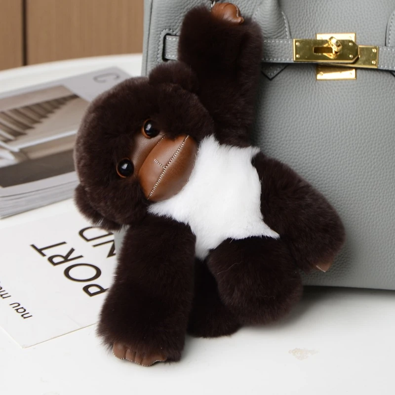 Cute Plush Pendant New Rex Rabbit Fur Little Monkey Keychain Doll Multi-color Optional Backpack, Car Decoration Accessories
Cute Plush Pendant New Rex Rabbit Fur Little Monkey Keychain Doll Multi-color Optional Backpack, Car Decoration Accessories