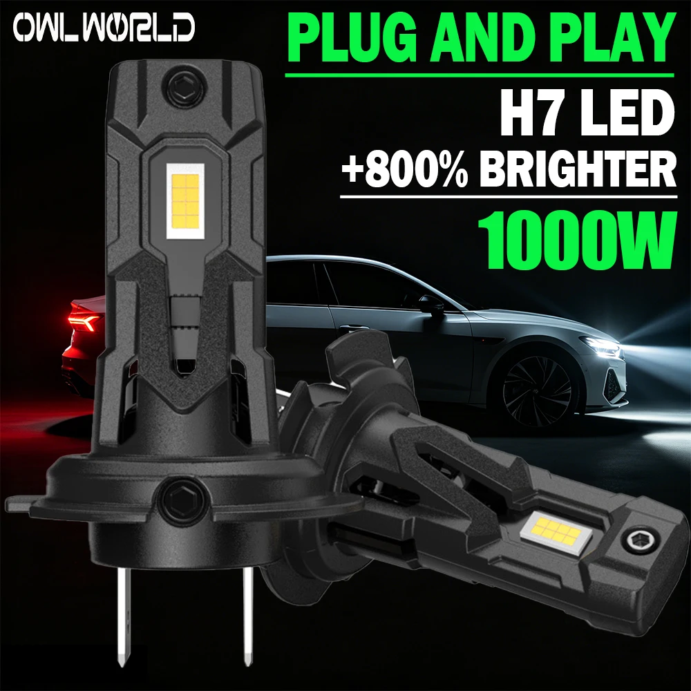 H7 Led Headlight Bulb 1000W Ultra Powerful Led Lights for Car Plug And Play Wireless Spotlight Turbo Automobile Lamp Fog Lights
H7 Led Headlight Bulb 1000W Ultra Powerful Led Lights for Car Plug And Play Wireless Spotlight Turbo Automobile Lamp Fog Lights