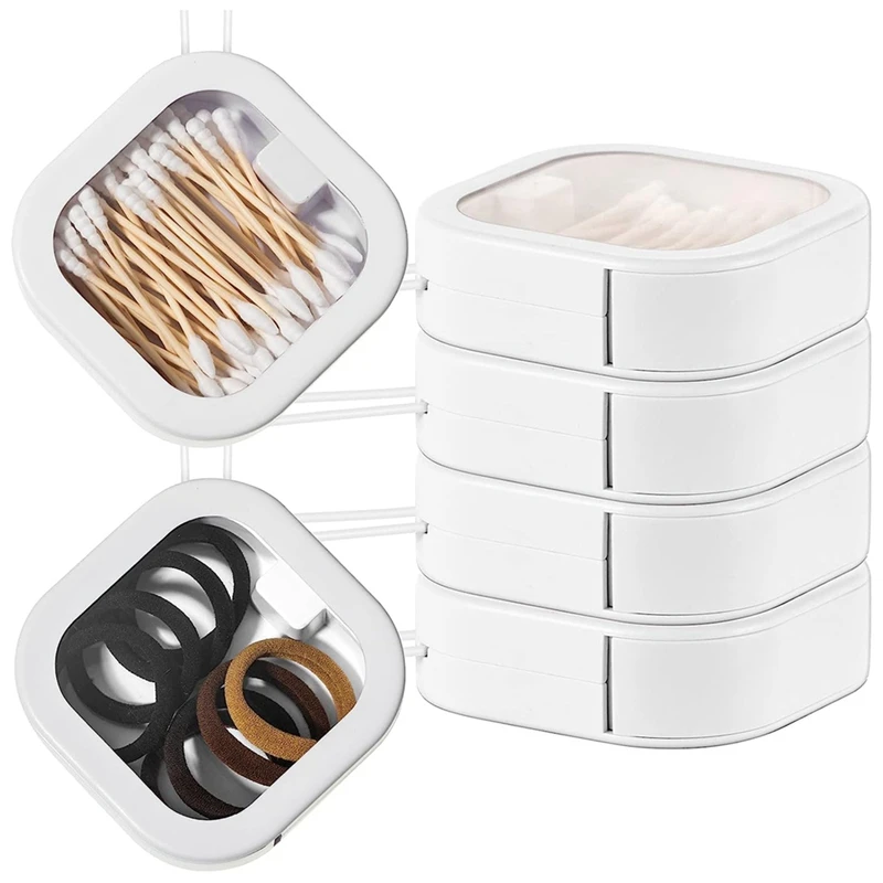 4 Piece Hair Tie Organizer Portable Hair Accessory Storage Containers Stackable Hair Tie Holder Pin Cotton Swab
4 Piece Hair Tie Organizer Portable Hair Accessory Storage Containers Stackable Hair Tie Holder Pin Cotton Swab