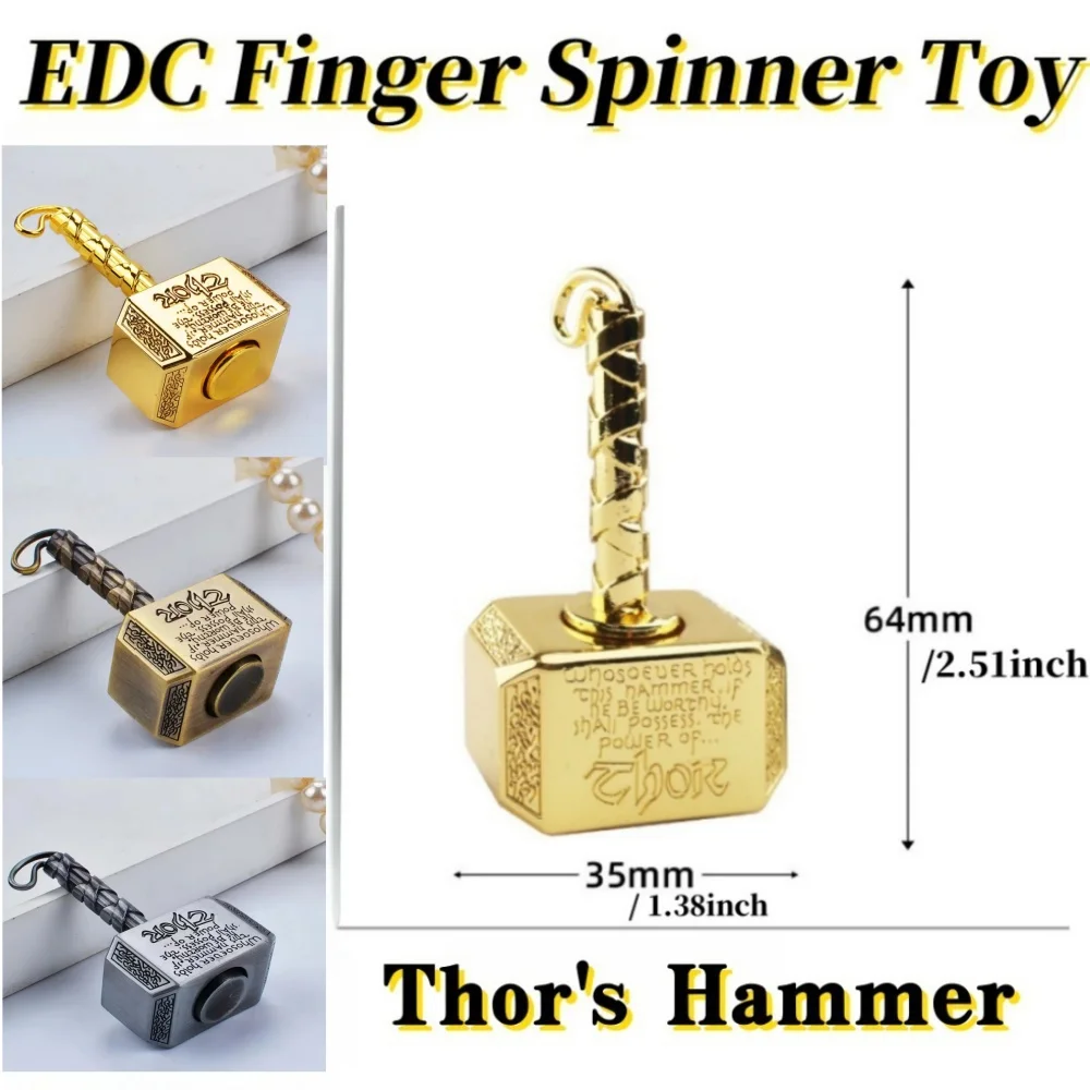EDC Thor’s Hammer Metal Finger Spinner Toy - Stress Relief Anti-Anxiety Fidget Spinner for Adults & Kids, High-Speed Spinning
EDC Thor’s Hammer Metal Finger Spinner Toy - Stress Relief Anti-Anxiety Fidget Spinner for Adults & Kids, High-Speed Spinning