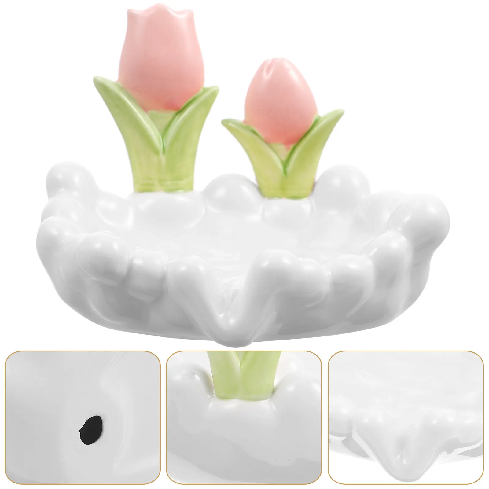 Ceramic Tulip Flower Soap Holder Sturdy Self-Draining Soap Dish for Bathroom Kitchen Countertop Decorative Storage
Ceramic Tulip Flower Soap Holder Sturdy Self-Draining Soap Dish for Bathroom Kitchen Countertop Decorative Storage