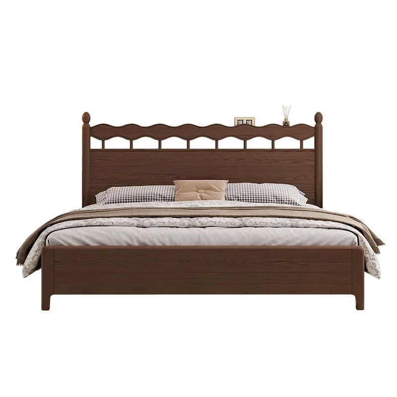 French retro solid wood bed, medieval ash wood high PC and console game bed
French retro solid wood bed, medieval ash wood high PC and console game bed