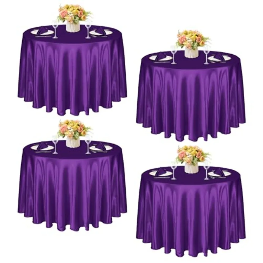 4 Pack Tablecloth Satin Table Cover, Silky Satin Dining Table Cloth for Wedding, Party, Banquet, Restaurant, Formal Events
4 Pack Tablecloth Satin Table Cover, Silky Satin Dining Table Cloth for Wedding, Party, Banquet, Restaurant, Formal Events