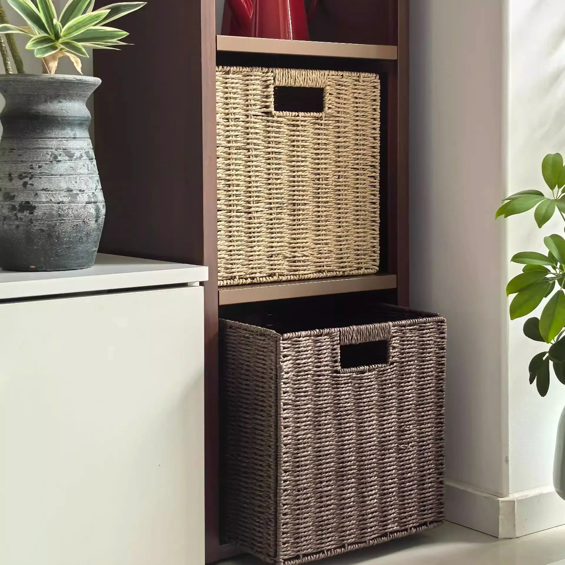 Rattan wardrobe storage basket Lattice cabinet storage box Drawer storage basket Living room sorting dirty laundry basket
Rattan wardrobe storage basket Lattice cabinet storage box Drawer storage basket Living room sorting dirty laundry basket