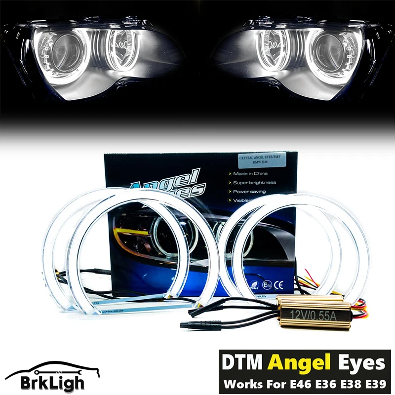 146x131 DTM LED Angel Eyes For BMW E46/E39/E36/E38 Halogen Xenon Headlight Crystal Switchback Halo Lights Accessories Tuning DIY
146x131 DTM LED Angel Eyes For BMW E46/E39/E36/E38 Halogen Xenon Headlight Crystal Switchback Halo Lights Accessories Tuning DIY