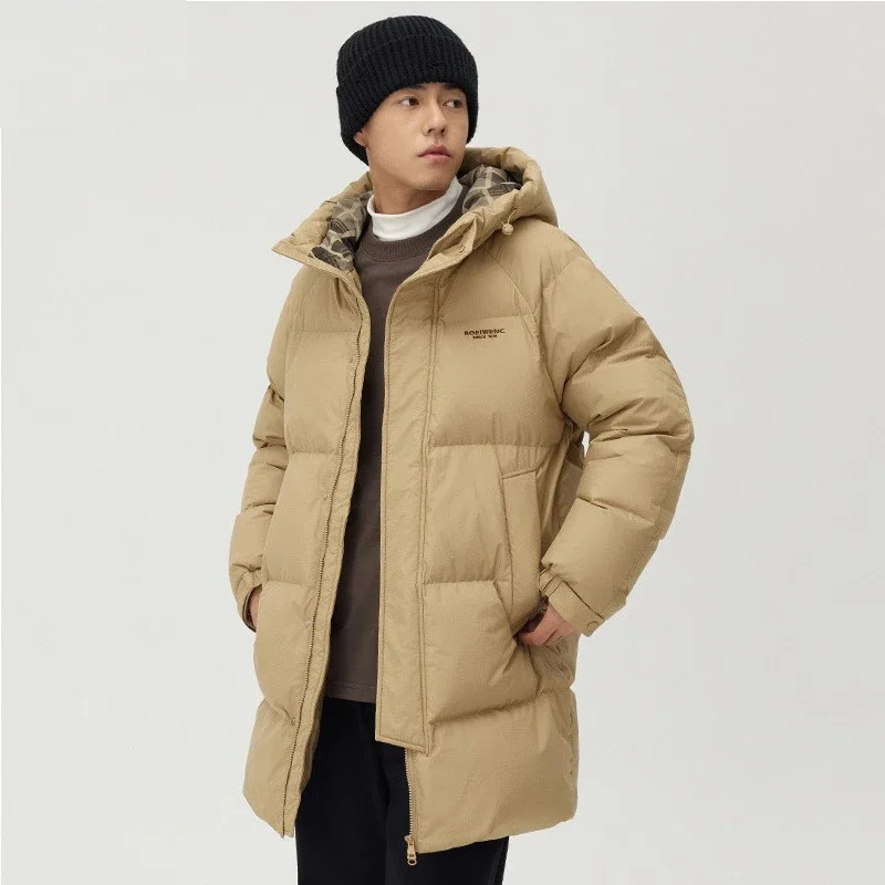 Workwear Down Jacket Men's Winter New Mid Length Hooded Fashionable Solid Color
Workwear Down Jacket Men's Winter New Mid Length Hooded Fashionable Solid Color