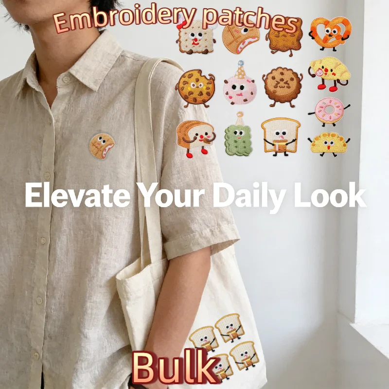10PCS Wholesale Cute Croissant Embroidery Patches, Cartoon Matcha Desserts Iron on Appliques for Hat DIY
10PCS Wholesale Cute Croissant Embroidery Patches, Cartoon Matcha Desserts Iron on Appliques for Hat DIY