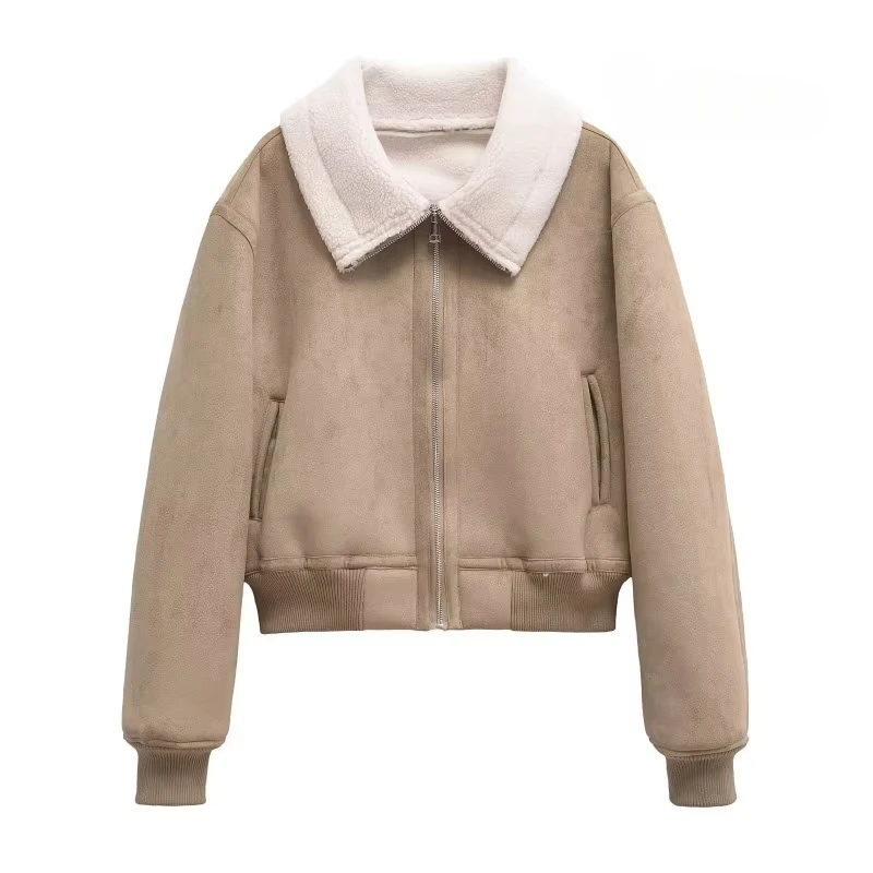 TRAFZR Urban Coats Women's Autumn Coat Elegant and Pretty Women's Coats Vintage Cropped Coat Khaki Flocking Lady Jackets
TRAFZR Urban Coats Women's Autumn Coat Elegant and Pretty Women's Coats Vintage Cropped Coat Khaki Flocking Lady Jackets