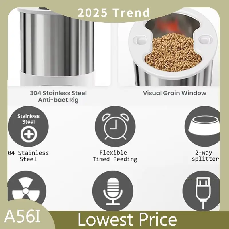 ABDD 3L Automatic Cats Dispenser Smart Cat Dog Food Feeder Single Stainless Steel Bowls Pets Feeding For Dry Foods
ABDD 3L Automatic Cats Dispenser Smart Cat Dog Food Feeder Single Stainless Steel Bowls Pets Feeding For Dry Foods