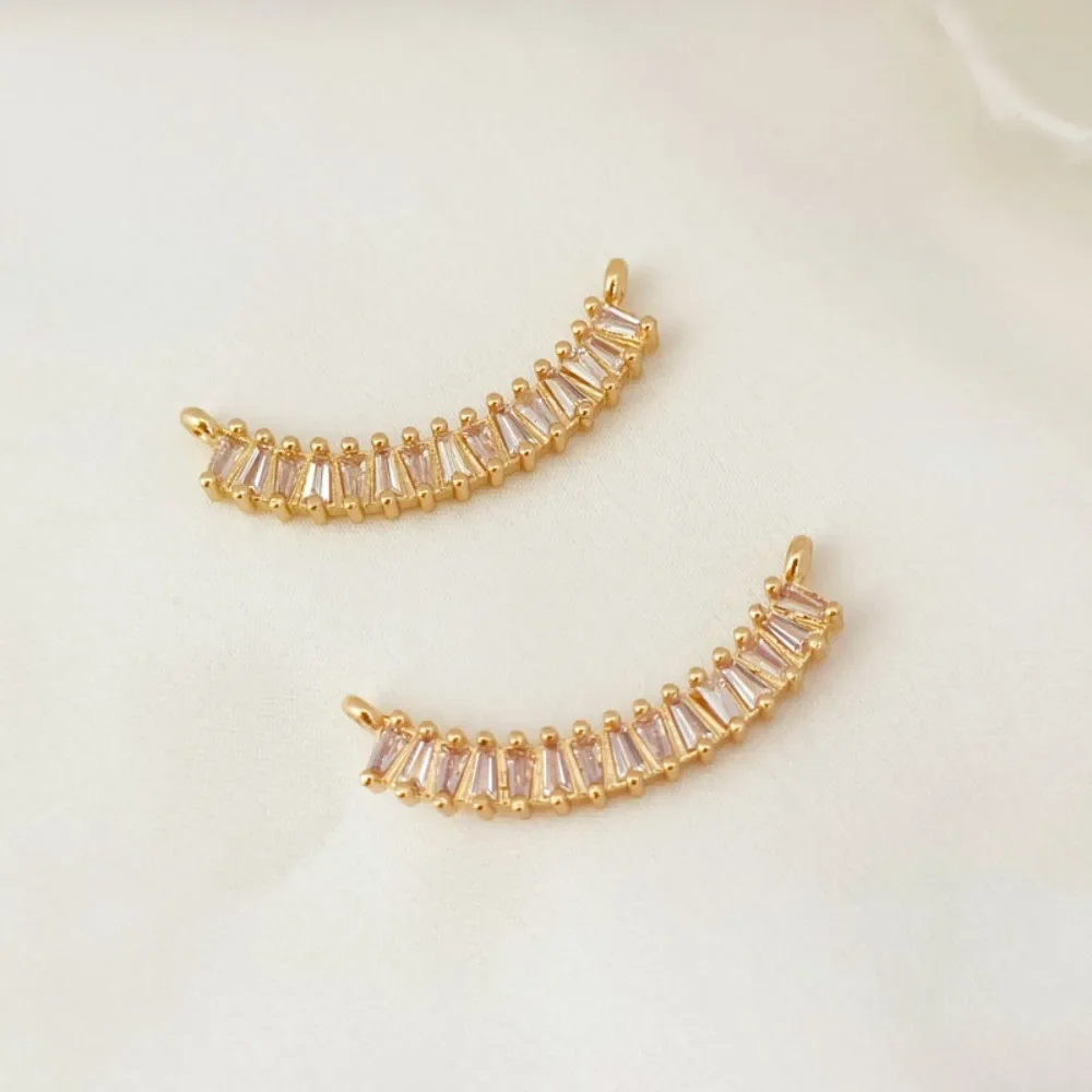 14K Gold-plated T-shaped Zircon Arc-shaped Double Hanging Connection Necklace DIY Hairpin Headpiece Necklace Shaking Accessory
14K Gold-plated T-shaped Zircon Arc-shaped Double Hanging Connection Necklace DIY Hairpin Headpiece Necklace Shaking Accessory