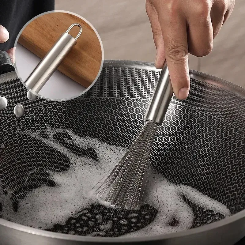 Kitchen Stainless Steel Cleaning Brush Long Handle Utensil Scrubber Anti-Rust Stainless Steel Kitchen Special Brush Pot Tool
Kitchen Stainless Steel Cleaning Brush Long Handle Utensil Scrubber Anti-Rust Stainless Steel Kitchen Special Brush Pot Tool