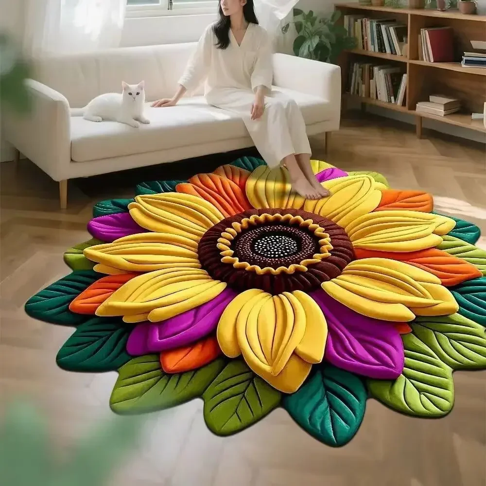 Special-shaped Sunflower Carpet Soft Absorbent Flower Carpet 60x60cm Non-slip Door Gasket for Living Room Tea Table Bedside
Special-shaped Sunflower Carpet Soft Absorbent Flower Carpet 60x60cm Non-slip Door Gasket for Living Room Tea Table Bedside