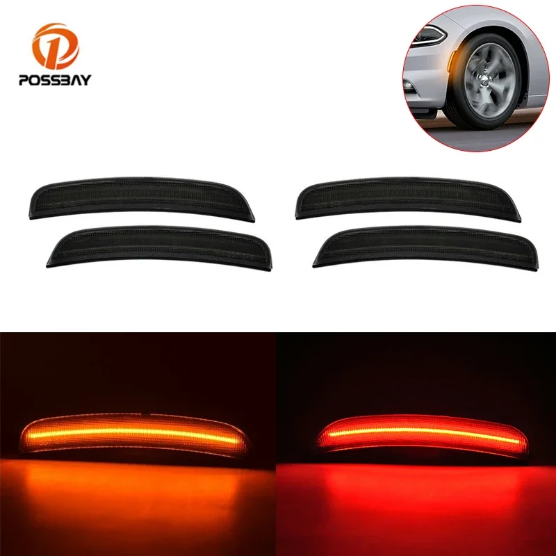 4Pcs Car Front Rear Bumper LED Side Marker Turn Signal Lights Warning Lamp for Dodge Charger 2015 2016 2017 2018 2019 2020 2021
4Pcs Car Front Rear Bumper LED Side Marker Turn Signal Lights Warning Lamp for Dodge Charger 2015 2016 2017 2018 2019 2020 2021