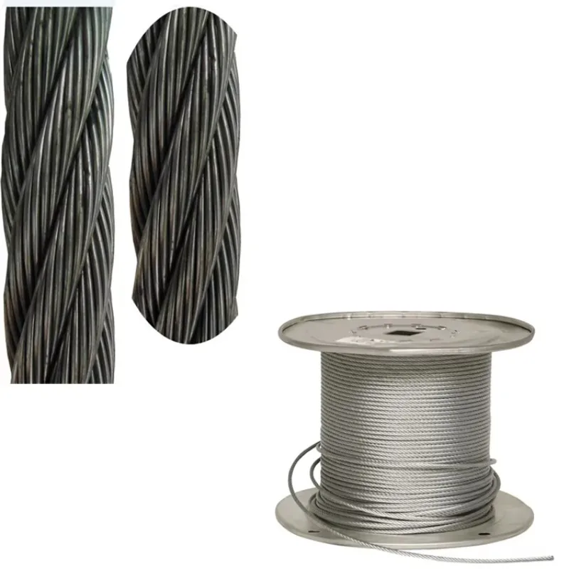 AISI 304 316 Electro Galvanized High Tensile Steel Strand 7X19 6X36SW+IWRC Dia 2-50mm Wire Rope Cable Cordage Manufacturing
AISI 304 316 Electro Galvanized High Tensile Steel Strand 7X19 6X36SW+IWRC Dia 2-50mm Wire Rope Cable Cordage Manufacturing
