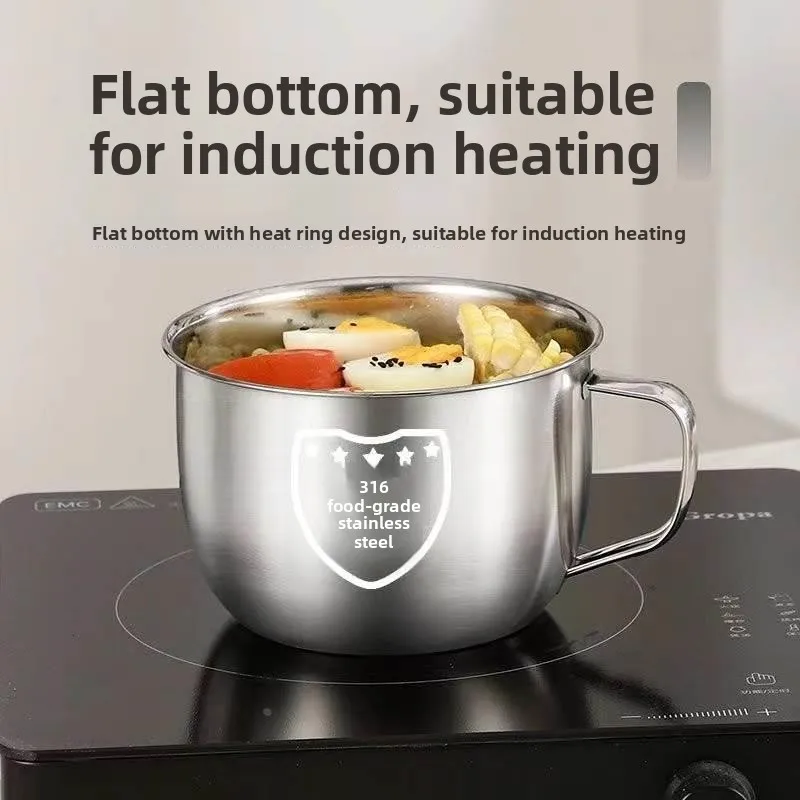 316 Stainless Steel Noodle Bowl with Lid Dormitory Rice Box Canteen Soup Bowl Fast Food Convenient Noodles Cup Student Dormit...
316 Stainless Steel Noodle Bowl with Lid Dormitory Rice Box Canteen Soup Bowl Fast Food Convenient Noodles Cup Student Dormit...