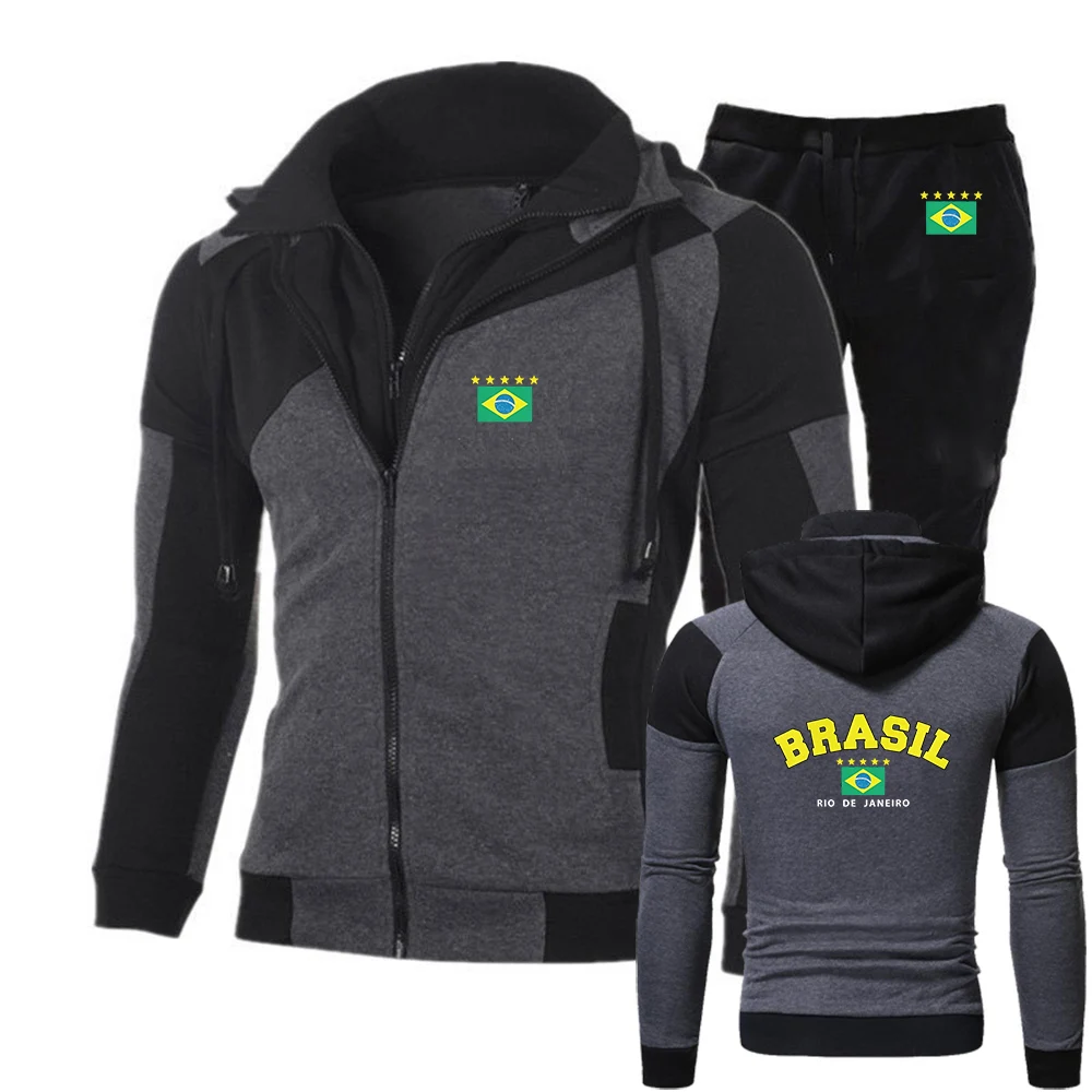 Brazilian flag star logo The boy's new slanted zipper suit is in a comfortable and form-fitting style hoodies
Brazilian flag star logo The boy's new slanted zipper suit is in a comfortable and form-fitting style hoodies