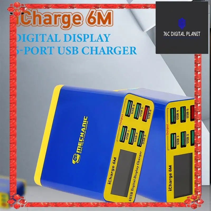 24-часовая доставка MECHANIC Icharge 6M USB 6-портовое зарядное устройство Быстрая зарядка Интеллектуальный цифровой дисплей Многопортовый пористый вкладка для мобильного телефона
24-часовая доставка MECHANIC Icharge 6M USB 6-портовое зарядное устройство Быстрая зарядка Интеллектуальный цифровой дисплей Многопортовый пористый вкладка для мобильного телефона