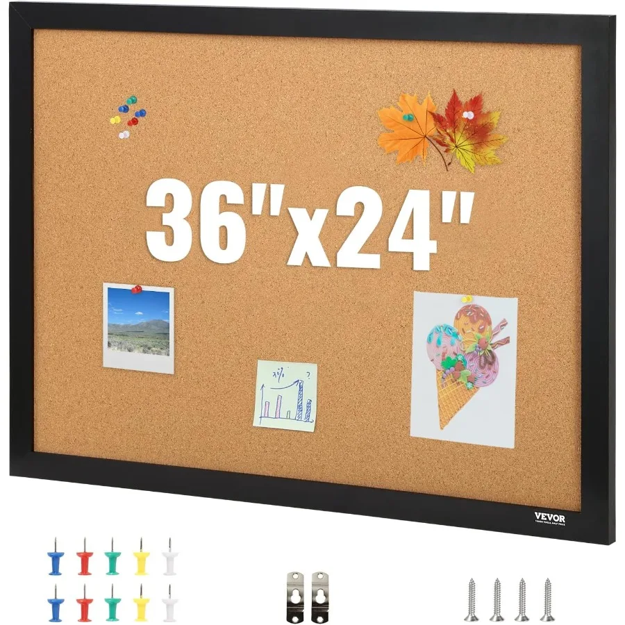 Cork Board for Office 36 x 24 Bulletin Board for Wall Vision Board Push Pin Board with Framed for Office Home and School
Cork Board for Office 36 x 24 Bulletin Board for Wall Vision Board Push Pin Board with Framed for Office Home and School