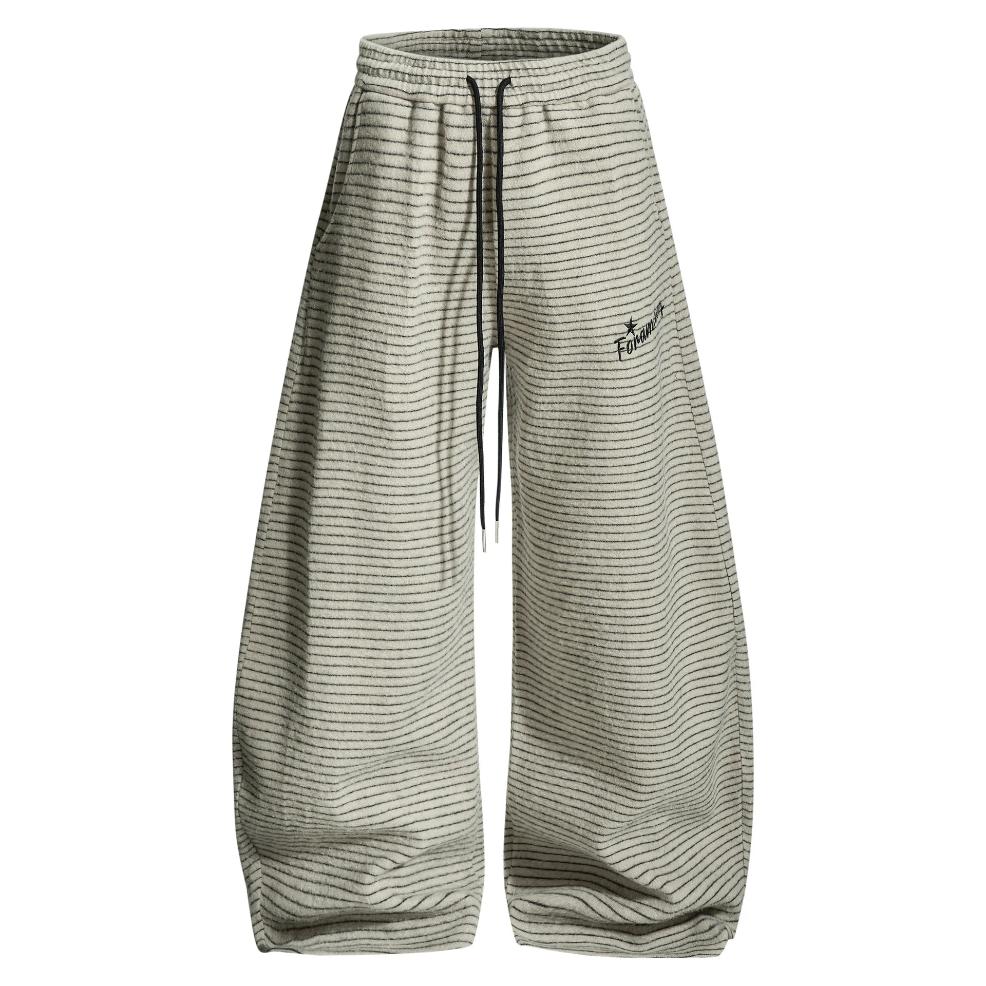 Unisex American Vintage Lazy Style Striped Wide Leg Sweatpants Floor Length Flowy Loose Fit Curved Hem Trousers
Unisex American Vintage Lazy Style Striped Wide Leg Sweatpants Floor Length Flowy Loose Fit Curved Hem Trousers