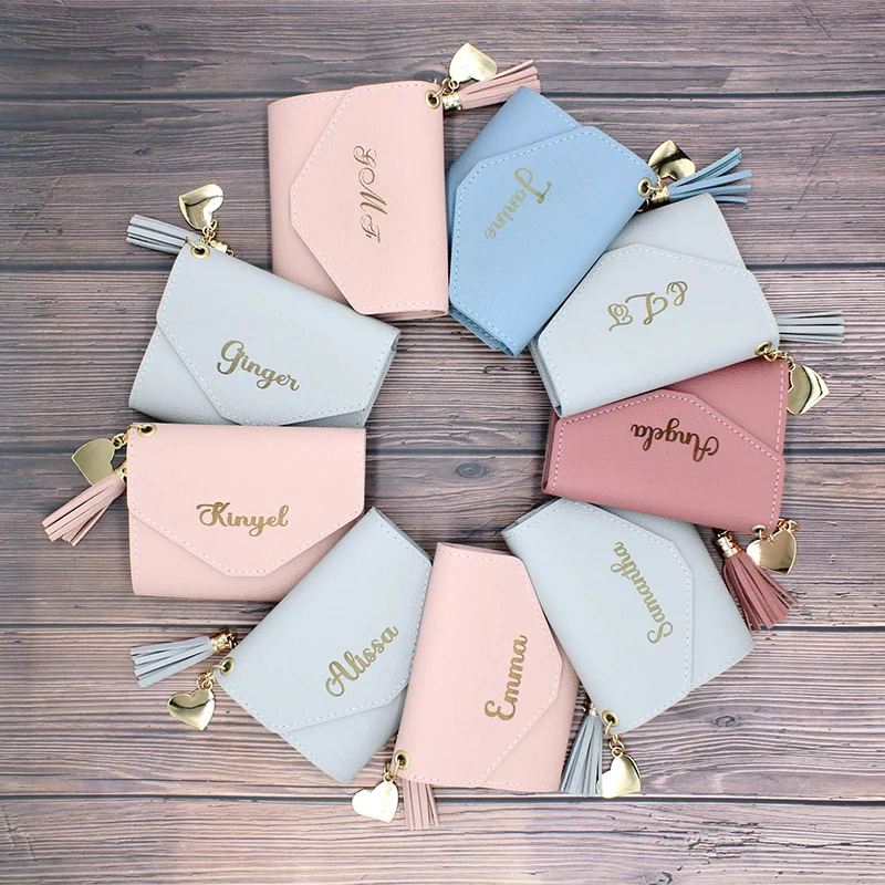 Personalized Women Leather Wallet Card Bag Bridesmaid Bridal Party Wedding Gifts Bachelorette Favors
Personalized Women Leather Wallet Card Bag Bridesmaid Bridal Party Wedding Gifts Bachelorette Favors