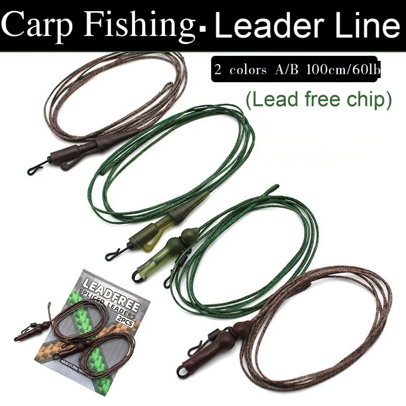 Carp Fishing Leader Line 1m 60LB Lead Free Leader Anti Tangle High Strength Carp Rig Leader for Carp Fishing
Carp Fishing Leader Line 1m 60LB Lead Free Leader Anti Tangle High Strength Carp Rig Leader for Carp Fishing