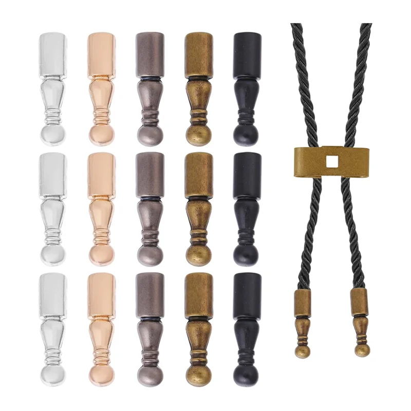ABP-15Pcs 5 Colors Bolo Tie End Caps Alloy Wire End Accessories Replacement Clothes Decoration DIY Making
ABP-15Pcs 5 Colors Bolo Tie End Caps Alloy Wire End Accessories Replacement Clothes Decoration DIY Making