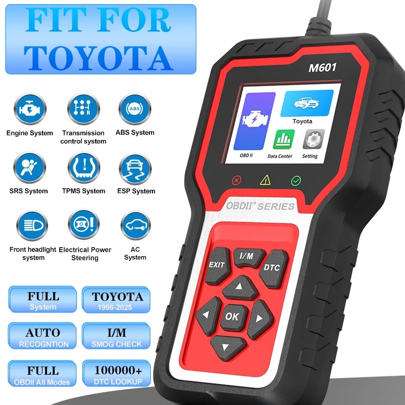 M601 Fit for Toyota Scanner Code Reader for Toyota Advanced OBD2 Scanner Auto V-I-N Full System Diagnostic for Toyota
M601 Fit for Toyota Scanner Code Reader for Toyota Advanced OBD2 Scanner Auto V-I-N Full System Diagnostic for Toyota