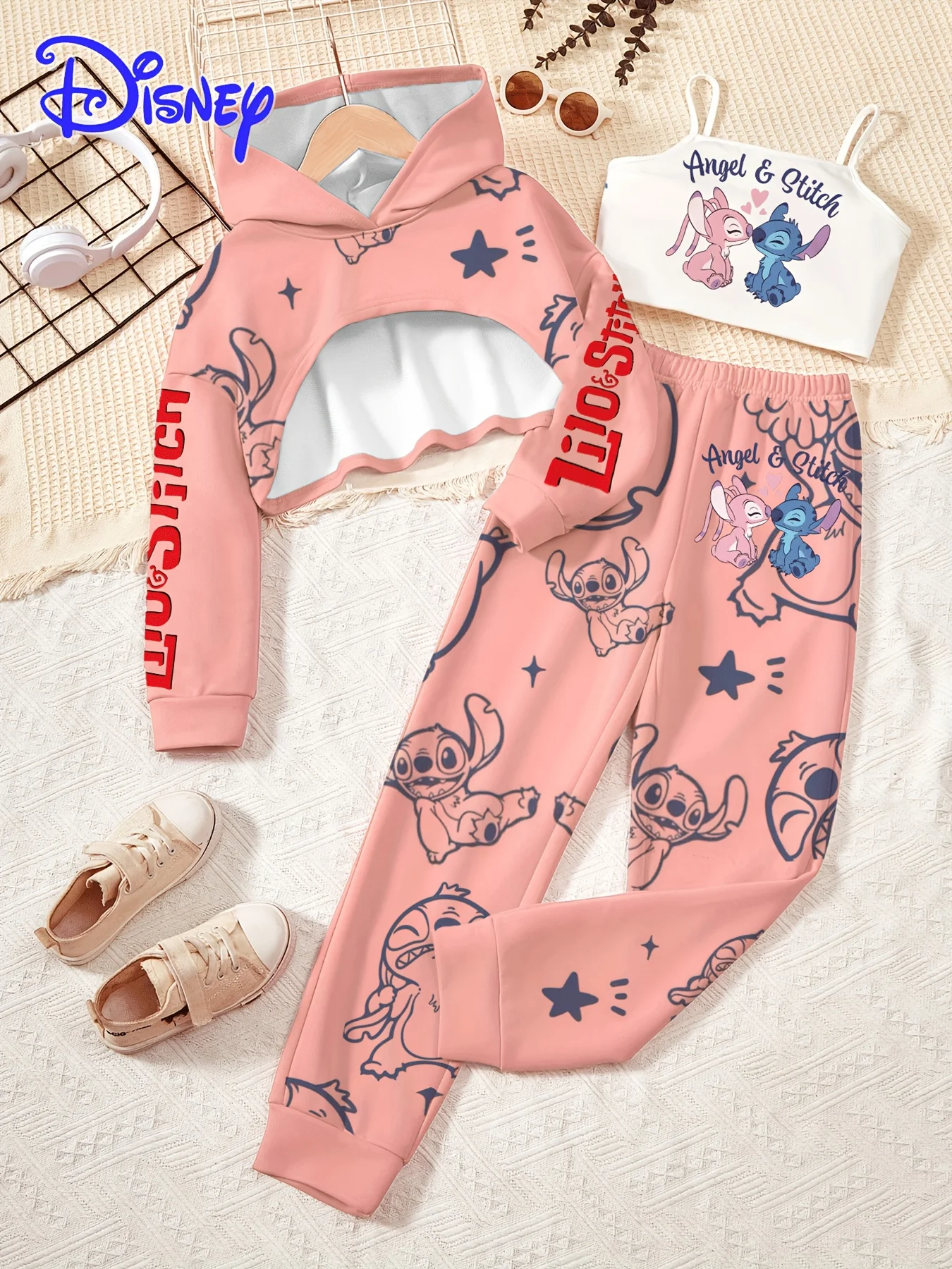 Official Disney Stitch Girls Winter 3Pc Hoodie Vest Pants Set. Soft, breathable, trendy casual sporty campus style. Best gift!
Official Disney Stitch Girls Winter 3Pc Hoodie Vest Pants Set. Soft, breathable, trendy casual sporty campus style. Best gift!