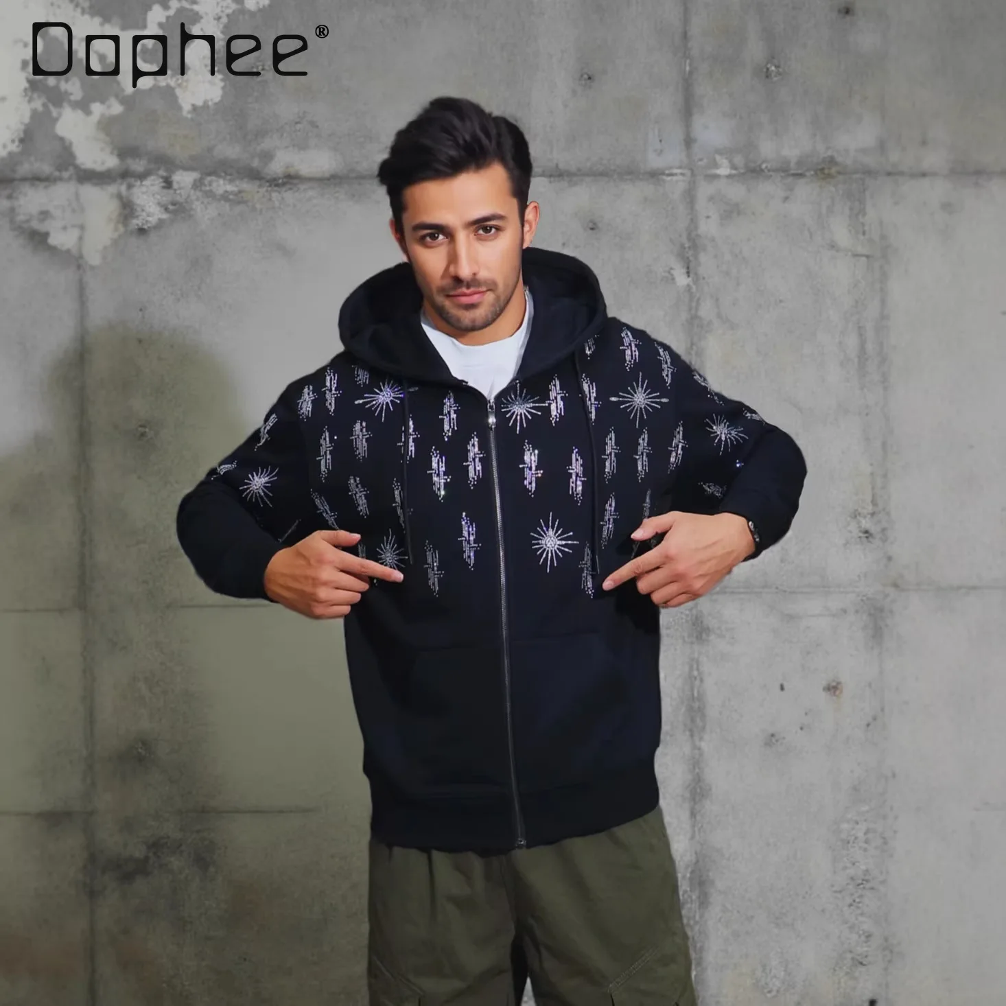 Модная утепленная толстовка-худи унисекс с капюшоном, украшенная стразами в виде снежинок, осенняя флисовая, плотная, оверсайз
Модная утепленная толстовка-худи унисекс с капюшоном, украшенная стразами в виде снежинок, осенняя флисовая, плотная, оверсайз