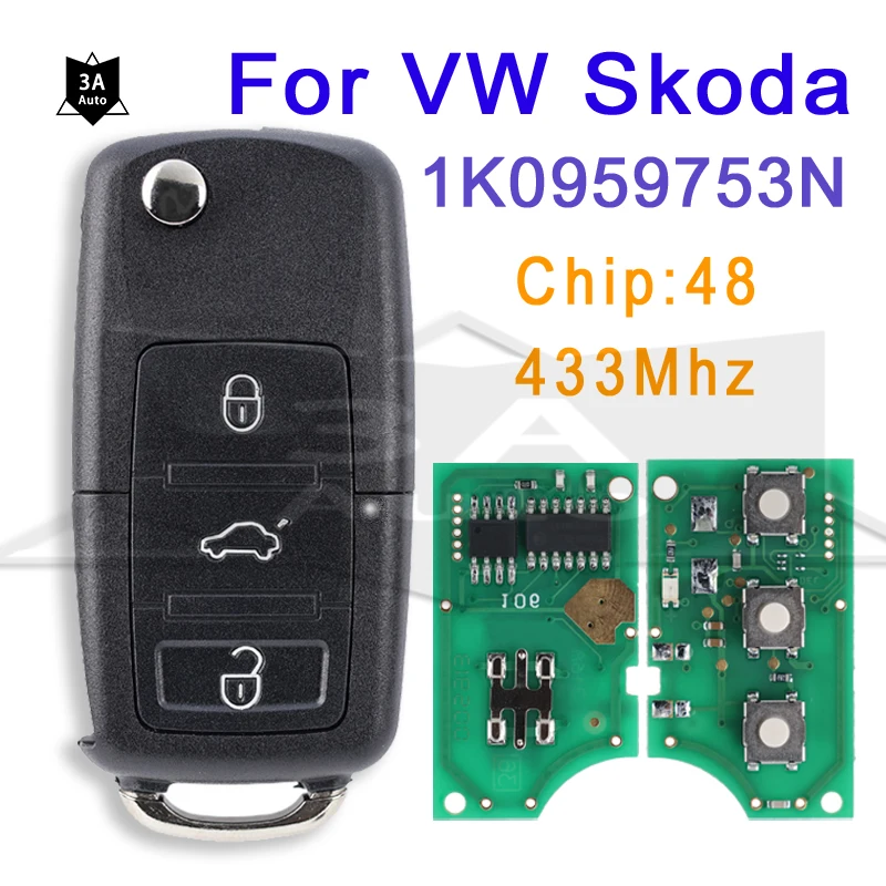 Flip Auto Key HU66 For Volkswagen VW PASSAT B5 B6 Skoda CADDY GOLF JETTA Tiguan POLO 433Mhz 1K0959753N ID48 Chip Car Remote Key
Flip Auto Key HU66 For Volkswagen VW PASSAT B5 B6 Skoda CADDY GOLF JETTA Tiguan POLO 433Mhz 1K0959753N ID48 Chip Car Remote Key