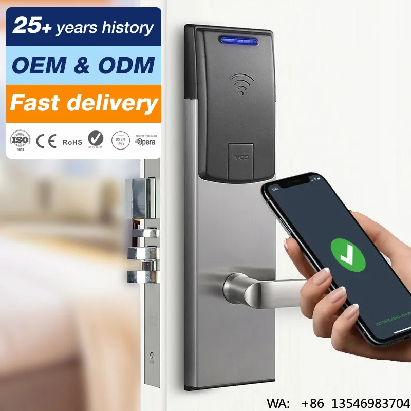 YGS Sdk Api Rf Card Electronic Door Handle Lock Smart Stainless Steel Hotel Wireless Door Lock
YGS Sdk Api Rf Card Electronic Door Handle Lock Smart Stainless Steel Hotel Wireless Door Lock