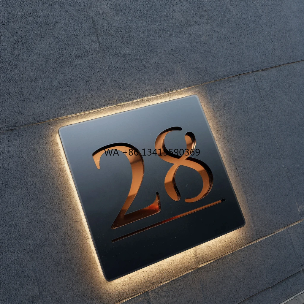 Custom High Quality Solar House Number Light LED Door Number Sign Plaque Address Acrylic House Number Door Sign
Custom High Quality Solar House Number Light LED Door Number Sign Plaque Address Acrylic House Number Door Sign