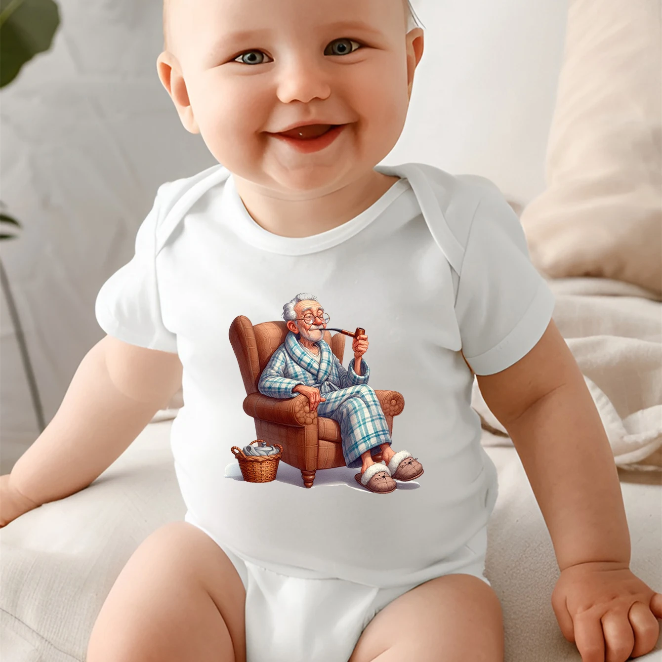 100% Cotton Onesie My Grandpa Likes Smoking Print Bodysuit Comfortable Cloth for Baby Jumpsuit for 0 To 12 Months Newborn
100% Cotton Onesie My Grandpa Likes Smoking Print Bodysuit Comfortable Cloth for Baby Jumpsuit for 0 To 12 Months Newborn