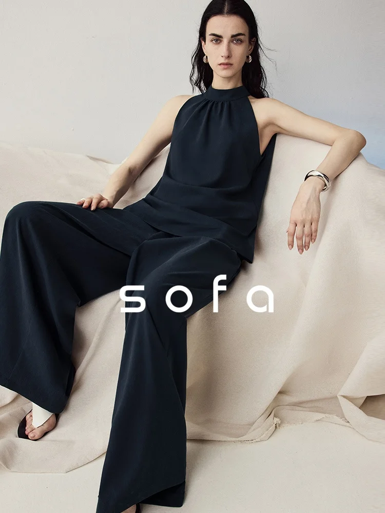 Sofa Minimalist Linen Set Shoulder Bared Lightweight Women's Clothing Meat Concealing Wide Leg Pants Casual Style Summer Suit
Sofa Minimalist Linen Set Shoulder Bared Lightweight Women's Clothing Meat Concealing Wide Leg Pants Casual Style Summer Suit