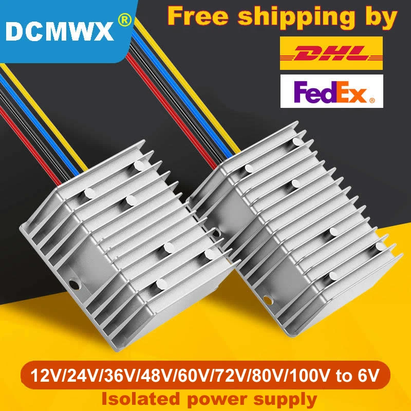 dc12V24V36V48V60V72V90V110V150V) to 6V transformer Power adapter isolated type power converter voltage reducer module regulator
dc12V24V36V48V60V72V90V110V150V) to 6V transformer Power adapter isolated type power converter voltage reducer module regulator