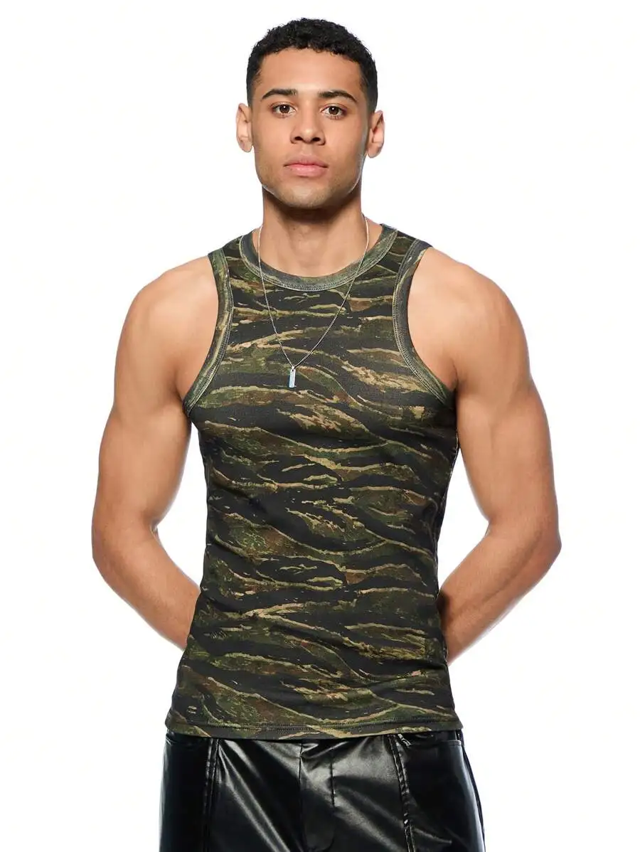 Mens Slim Fit Camouflage Print Tank Top Casual Streetwear
Mens Slim Fit Camouflage Print Tank Top Casual Streetwear