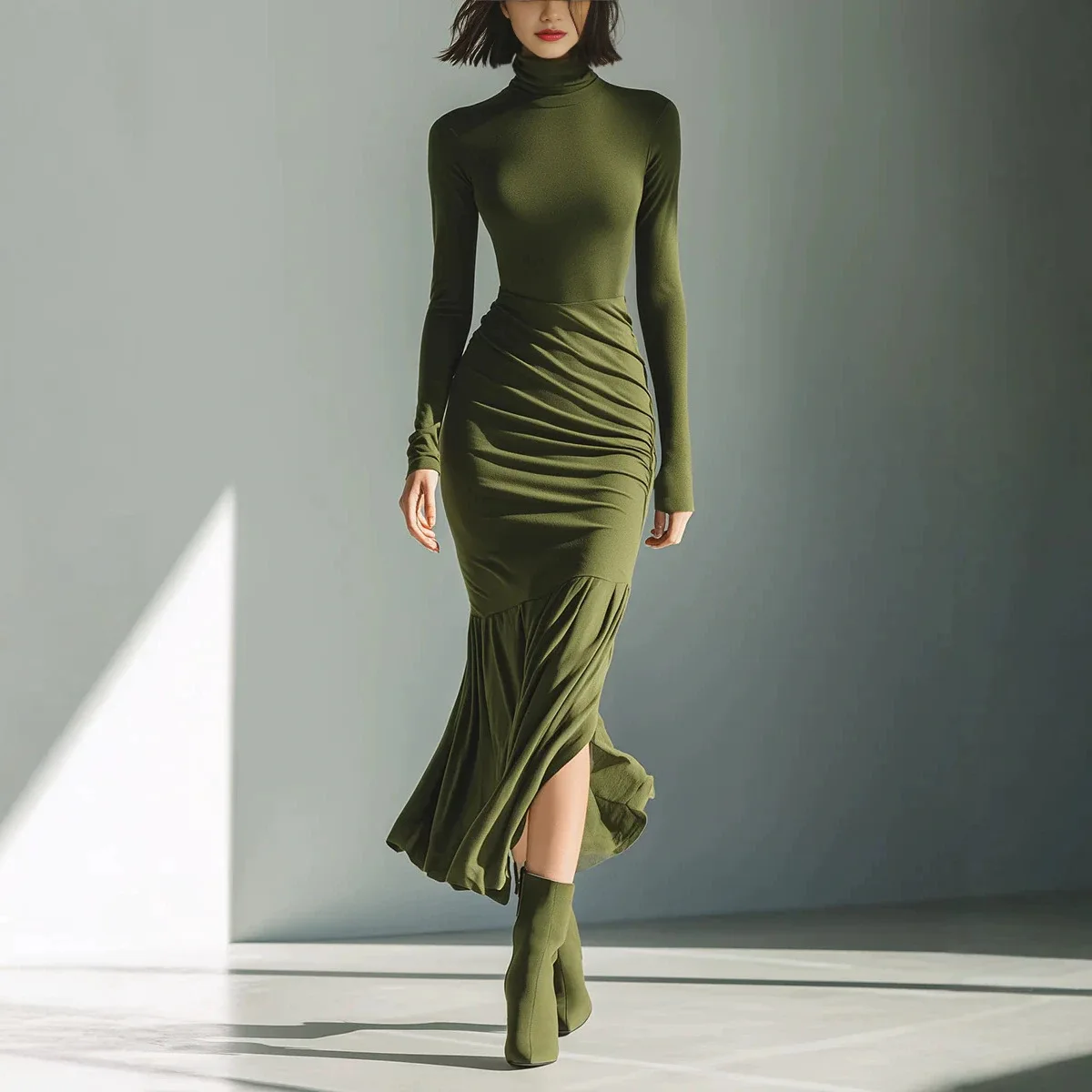 2026 Autumn/Winter New Fashionable Women's Slim Fit Dress with Sexy Gathered Irregular Fishtail
2026 Autumn/Winter New Fashionable Women's Slim Fit Dress with Sexy Gathered Irregular Fishtail