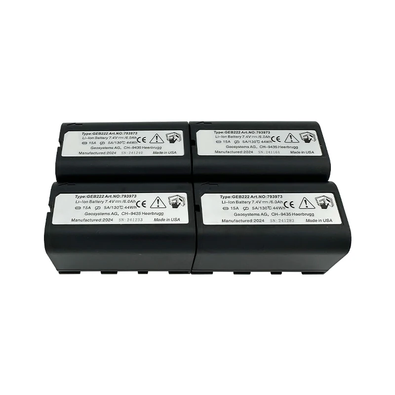 4PCS GEB222 Battery For Leica ATX1200 GPS1200 GRX1200 Total Stations 7.4V 6000mAh Surveying Instrument lithium Battery
4PCS GEB222 Battery For Leica ATX1200 GPS1200 GRX1200 Total Stations 7.4V 6000mAh Surveying Instrument lithium Battery