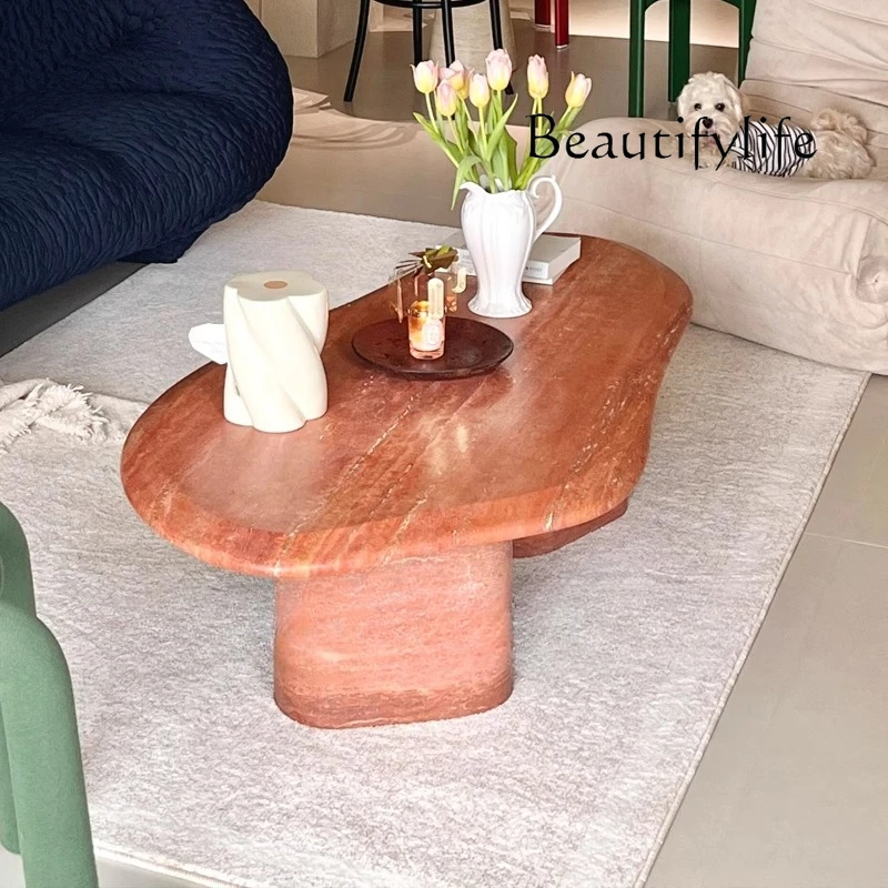 French natural red travertine coffee table living room home light luxury high sense medieval special-shaped coffee table
French natural red travertine coffee table living room home light luxury high sense medieval special-shaped coffee table
