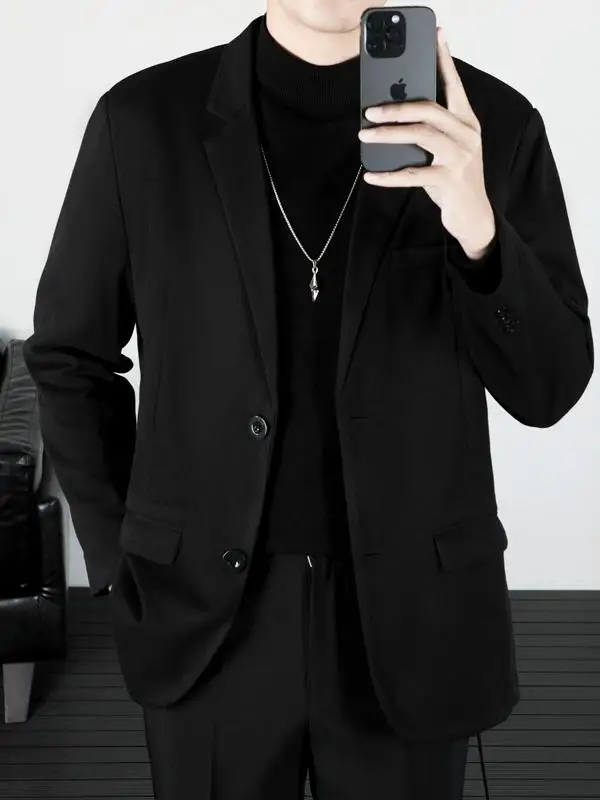 Мужской утепленный приталенный шерстяной пиджак для осени и зимы, деловой повседневный, с длинным рукавом, однобортный, однотонный
Мужской утепленный приталенный шерстяной пиджак для осени и зимы, деловой повседневный, с длинным рукавом, однобортный, однотонный