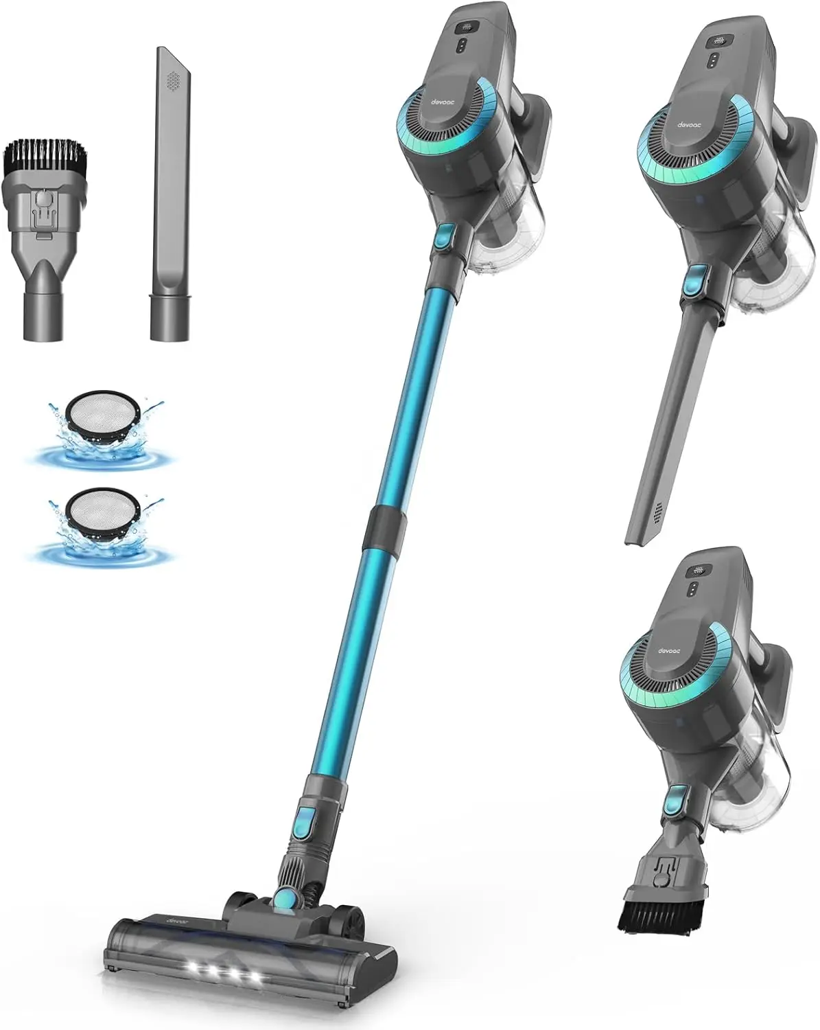 N300 Cordless Vacuum Cleaner, 6-in-1 Lightweight Stick Vacuum, 2200mAh Battery Up to 40 mins Runtime, Powerful for Hard
N300 Cordless Vacuum Cleaner, 6-in-1 Lightweight Stick Vacuum, 2200mAh Battery Up to 40 mins Runtime, Powerful for Hard