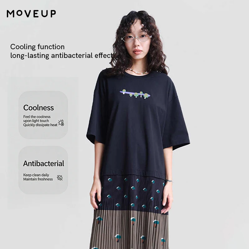 MOVEUP Knitted Dress 2026 Spring New Embroidered Mushroom Print Patchwork Chiffon Pleated Hem Commuter Dress For Women 3ELC11306
MOVEUP Knitted Dress 2026 Spring New Embroidered Mushroom Print Patchwork Chiffon Pleated Hem Commuter Dress For Women 3ELC11306