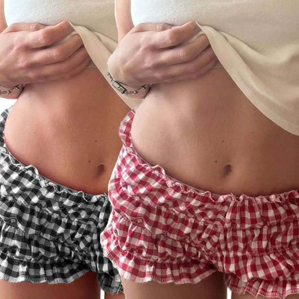 Womens Plaid Ruffle Bloomers Shorts Layered Pumpkin Pants Elastic Waist Short Hot Fashion Bottoms Pants
Womens Plaid Ruffle Bloomers Shorts Layered Pumpkin Pants Elastic Waist Short Hot Fashion Bottoms Pants