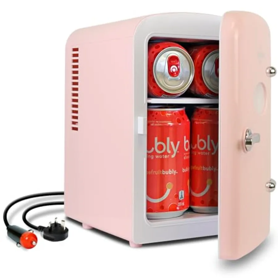 Mini Fridge for Bedroom Office Use: Portable Table Top Beverage Cooler, 6-Can Capacity, Dual Voltage 12V/110V, Stainless Steel
Mini Fridge for Bedroom Office Use: Portable Table Top Beverage Cooler, 6-Can Capacity, Dual Voltage 12V/110V, Stainless Steel