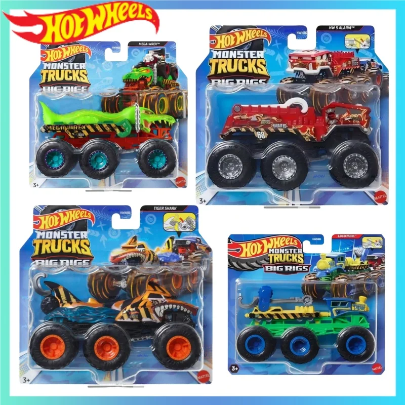 Mattel Hot Wheels 1/64 Diecast Vehicle - Monster Trucks Big Rigs Series Mega-Wrex Tiger-Shark Collectible Car Toy Gift 
Mattel Hot Wheels 1/64 Diecast Vehicle - Monster Trucks Big Rigs Series Mega-Wrex Tiger-Shark Collectible Car Toy Gift