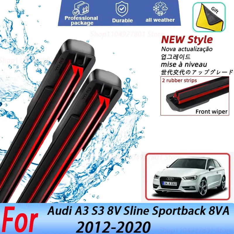 Set For Audi A3 S3 8V Sline Sportback 8VA 2012-2020 Front Wiper Blades Windshield Windscreen 26"+18"Car Accessories
Set For Audi A3 S3 8V Sline Sportback 8VA 2012-2020 Front Wiper Blades Windshield Windscreen 26"+18"Car Accessories