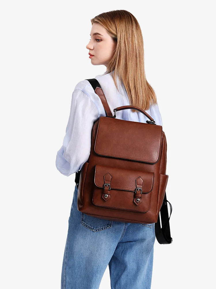 Genuine Leather Women Backpacks British Style Girl's School Bags Fashion Travel Bag Retro Female Rucksacks
Genuine Leather Women Backpacks British Style Girl's School Bags Fashion Travel Bag Retro Female Rucksacks