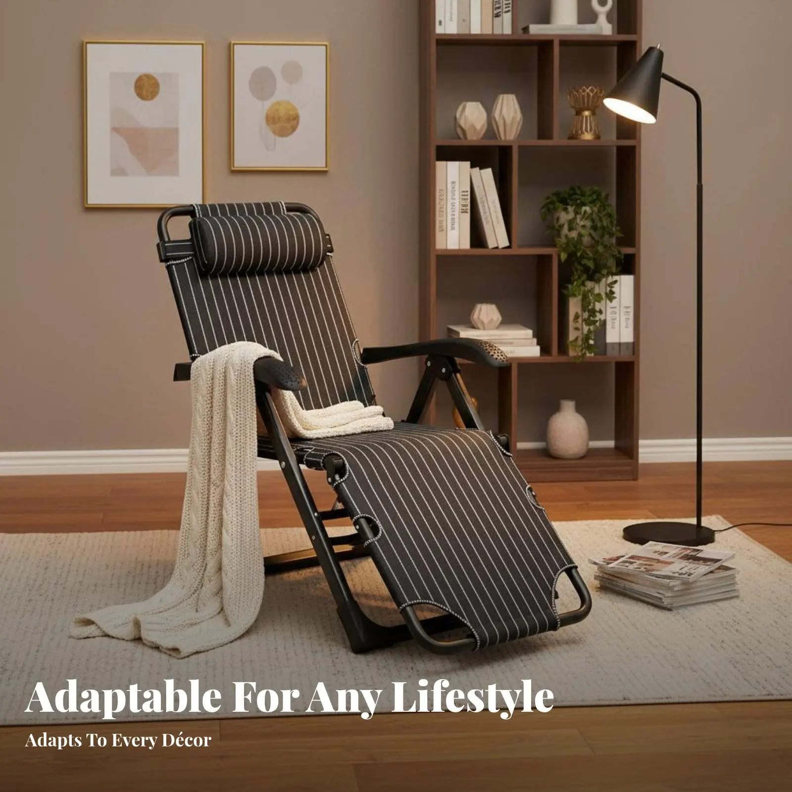 Padded Reclining Lounger Foldable Design Lounge Chair Adjustable Recline Position Locking System for Adults, resting, Home, Lawn
Padded Reclining Lounger Foldable Design Lounge Chair Adjustable Recline Position Locking System for Adults, resting, Home, Lawn