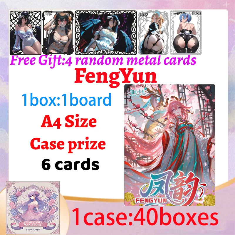 Новейшая коробка FengYun A4 размера Waifu, коллекция досок Doujin Booster, пикантная художественная игрушка в подарок для любителей
Новейшая коробка FengYun A4 размера Waifu, коллекция досок Doujin Booster, пикантная художественная игрушка в подарок для любителей