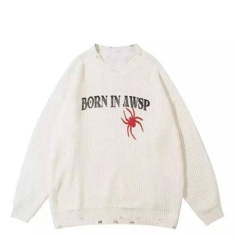 TRAF men's and women's loose knit shirt, spider letter printed Y2K new pullover, winter retro knit warm clothing, long style
TRAF men's and women's loose knit shirt, spider letter printed Y2K new pullover, winter retro knit warm clothing, long style
